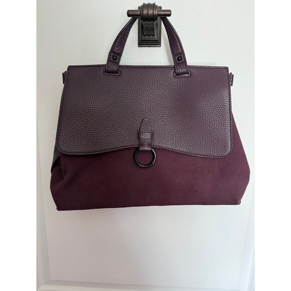 Rebecca Minkoff Keith Satchel Purple Leather Suede Top Handle Great Color! EUC! - Picture 11 of 11